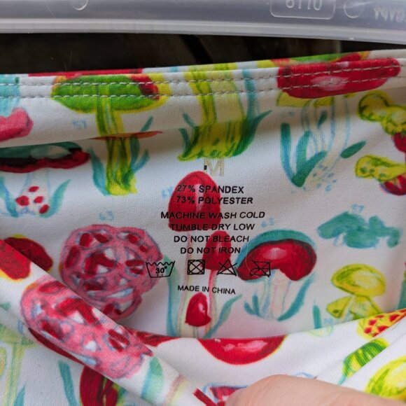 Rare Penelope Gazin FBC Mushroom Print "Yoga Leggings" Size Medium - Picture 6 of 8